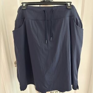 Navy Skort with Drawstring Waist